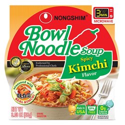 21580 - Nongshim Bowl Noodle Soup, Spicy Kimch1 12 pack - BOX: 