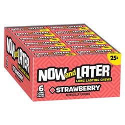 10121 - Now & Later Strawberry 25¢ - 24/6pcs - BOX: 12 Pkg