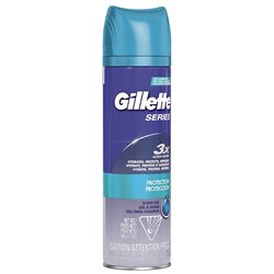 18128 - Gillette Shave Gel Series, 3X Action Protection - 7 oz. - BOX: 12 Units